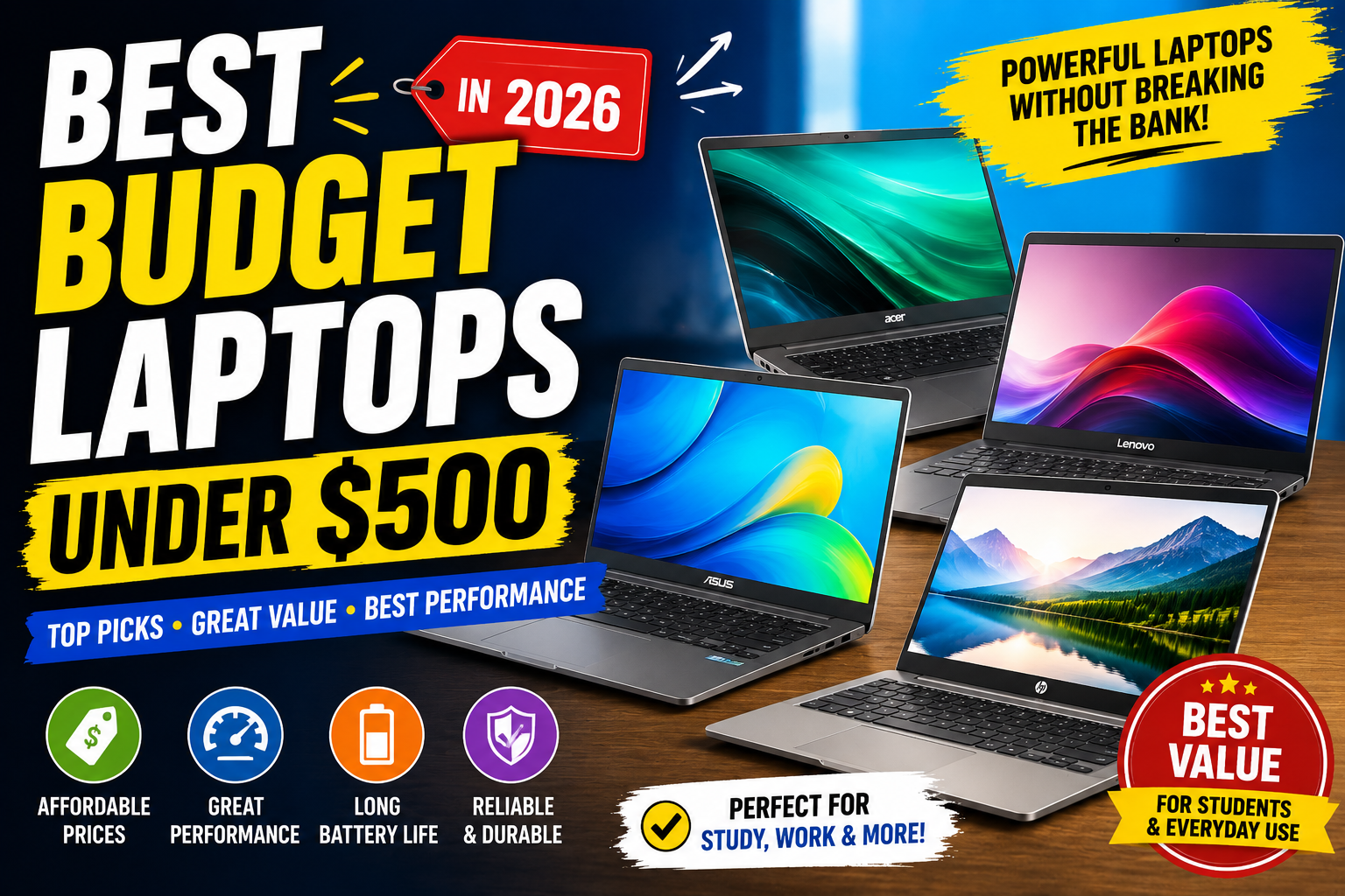 best-budget-laptops-under-500-2026