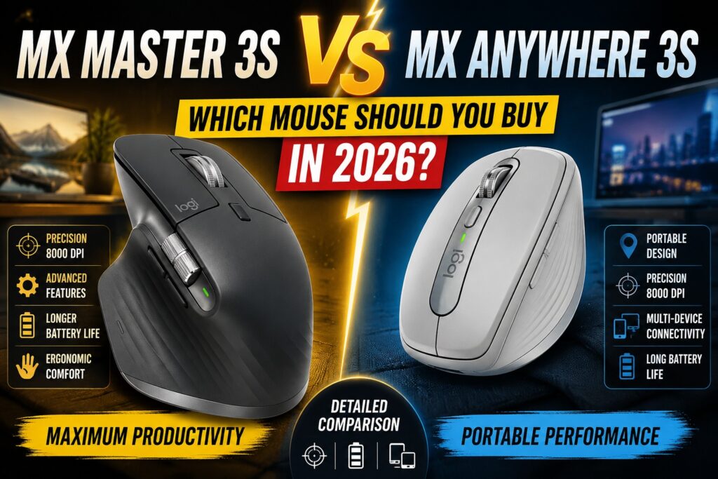 Logitech MX Master 3S vs MX Anywhere 3S