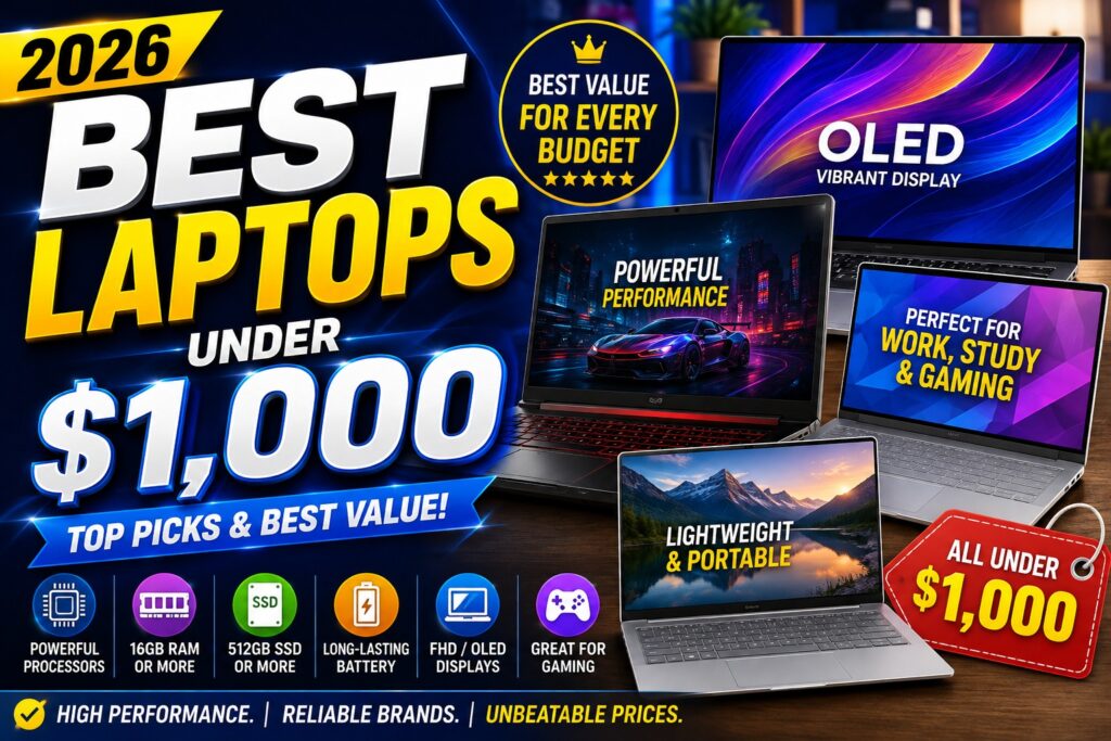 Best Laptops Under $1000